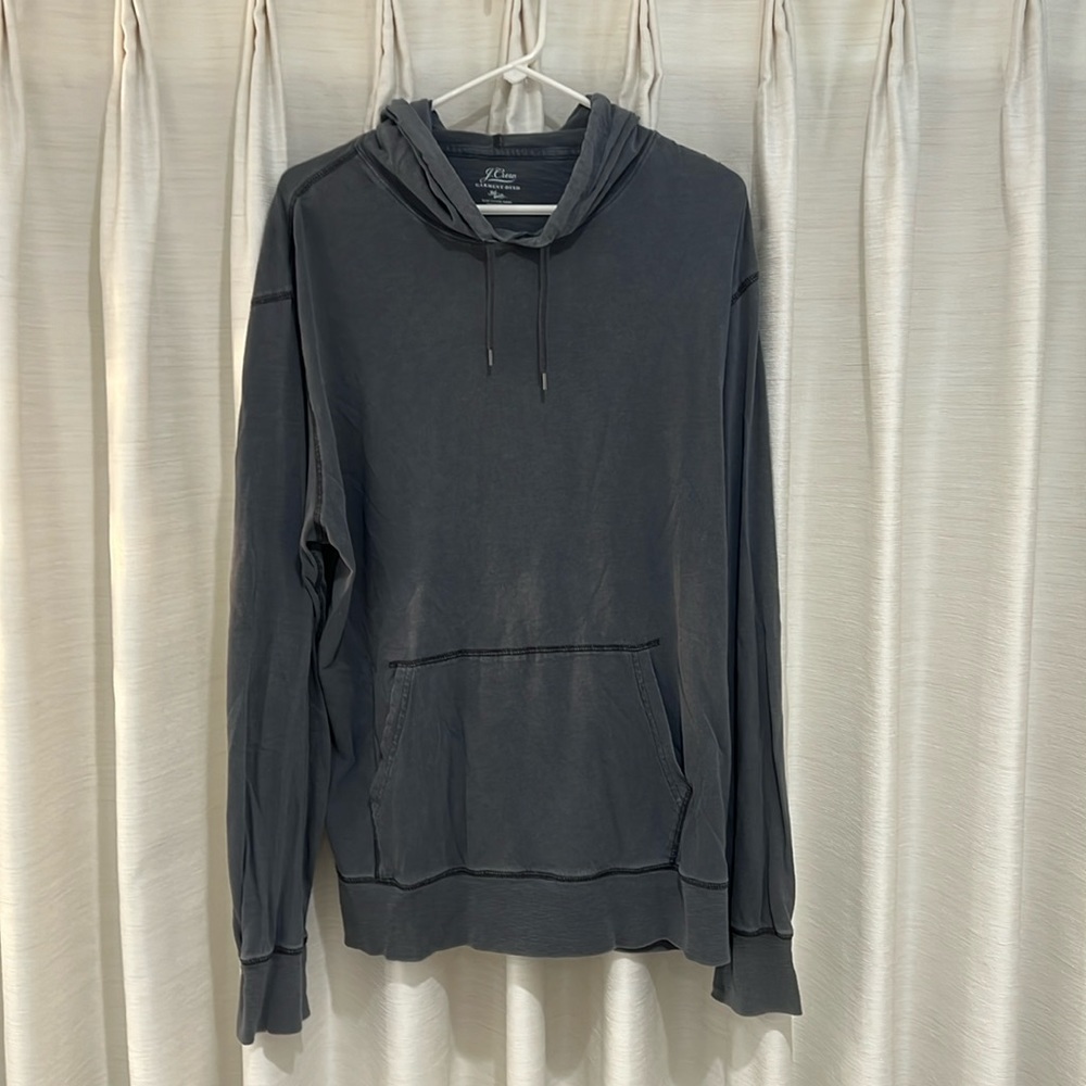 J Crew Men's Garment-Dyed Slub Cotton Hoodie XL
